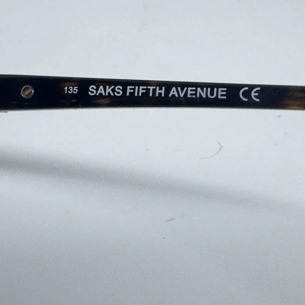 Saks Fifth Avenue Eyeglasses 301 0JDV Brown Gold frames‎ 54-16-135 H15737